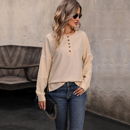 Women's Long Sleeve Waffle Knit
