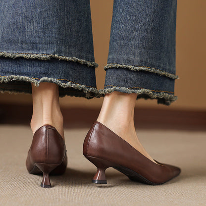 Revia Genuine Leather Heels