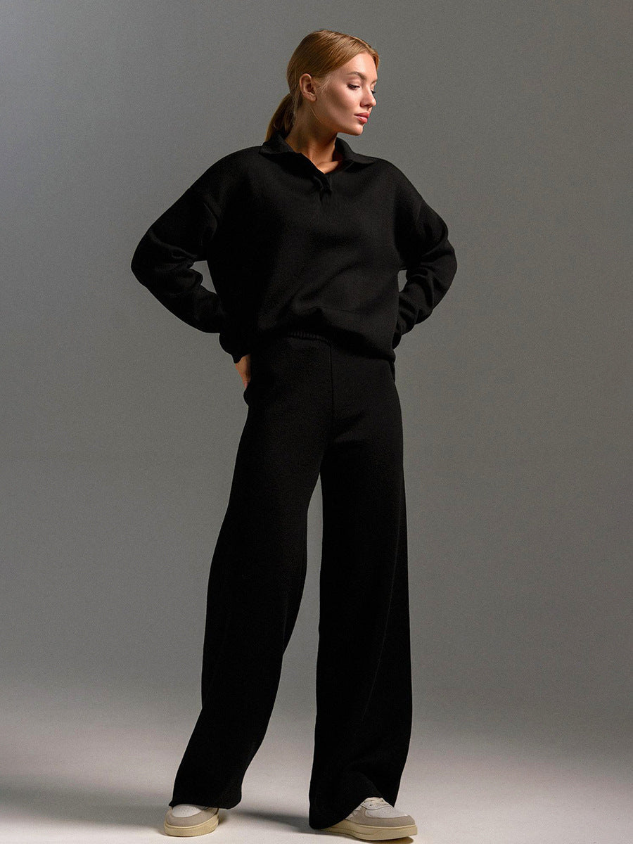 Charlotte | Women’s Collared Two Piece Relaxed Fit Lounge Set