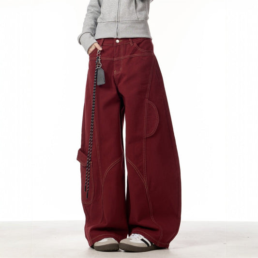 Women's Wide Leg Cargo Pants - 
Fashinoza