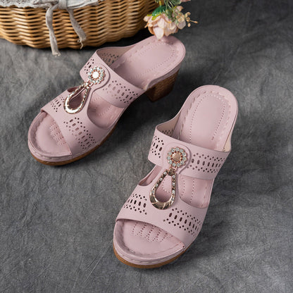 Women's Orthopedic Rhinestone Flat Sandals