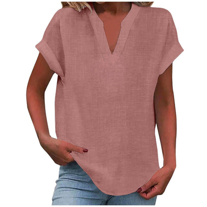 Women's Relaxed V-Neck Blouse
