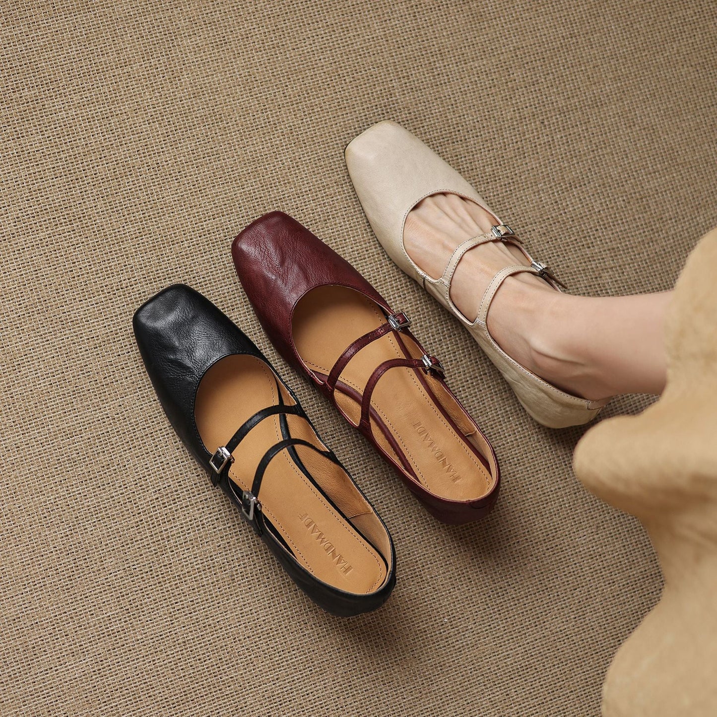 Orik Genuine Leather Flats