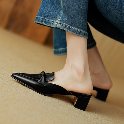 Erlen Genuine Leather Mules