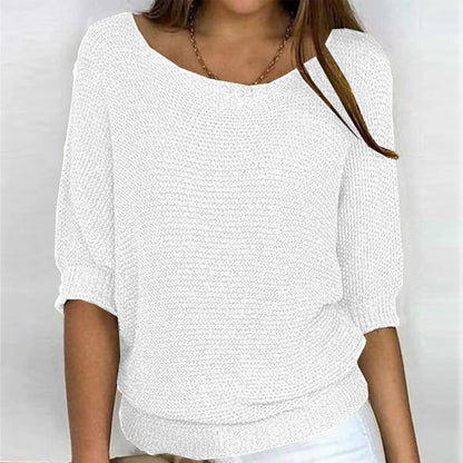 Women's Crew Neck Knitted Sweater