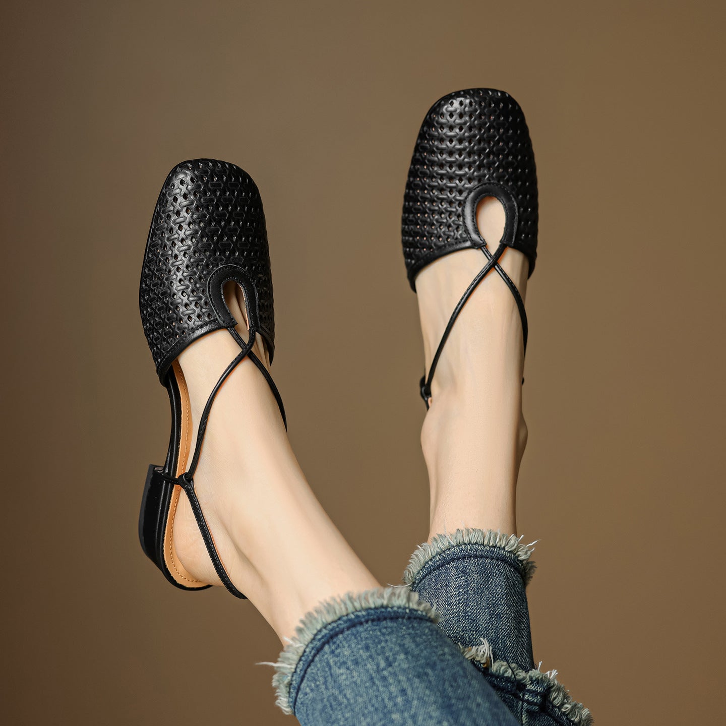 Opal Genuine Leather Slingbacks