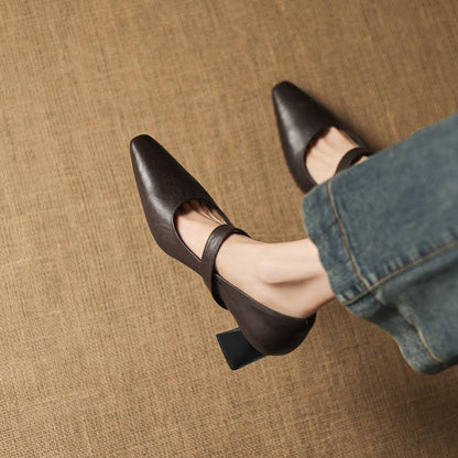 Azra Genuine Leather Heels