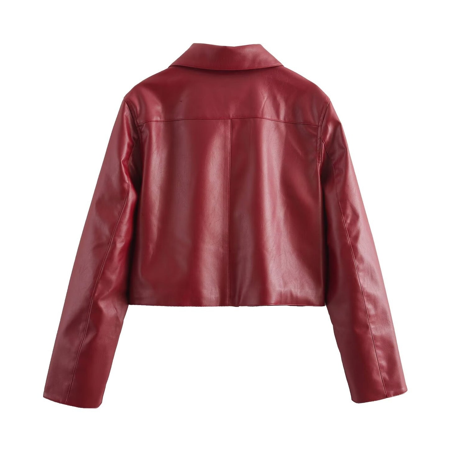 Men's Leather Jacket Plain Brown