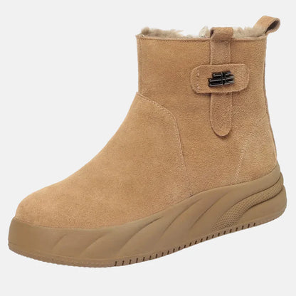 Sleek Platform Ankle Boots for Women – Trendy Slip-On Style Caliboot