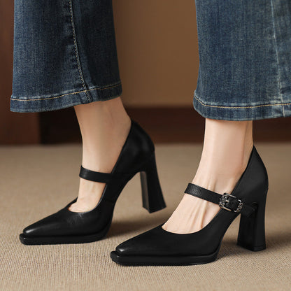 Claya Genuine Leather Heels