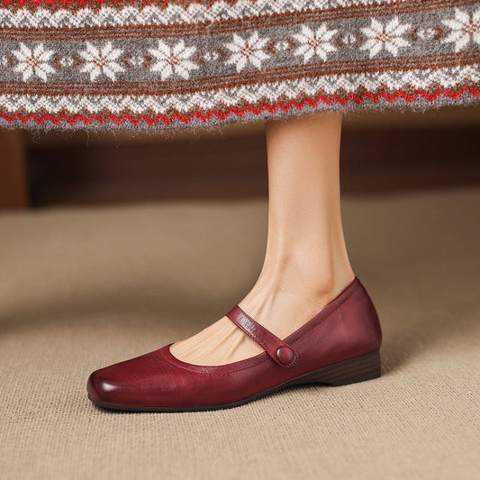Emel Genuine Leather Flats