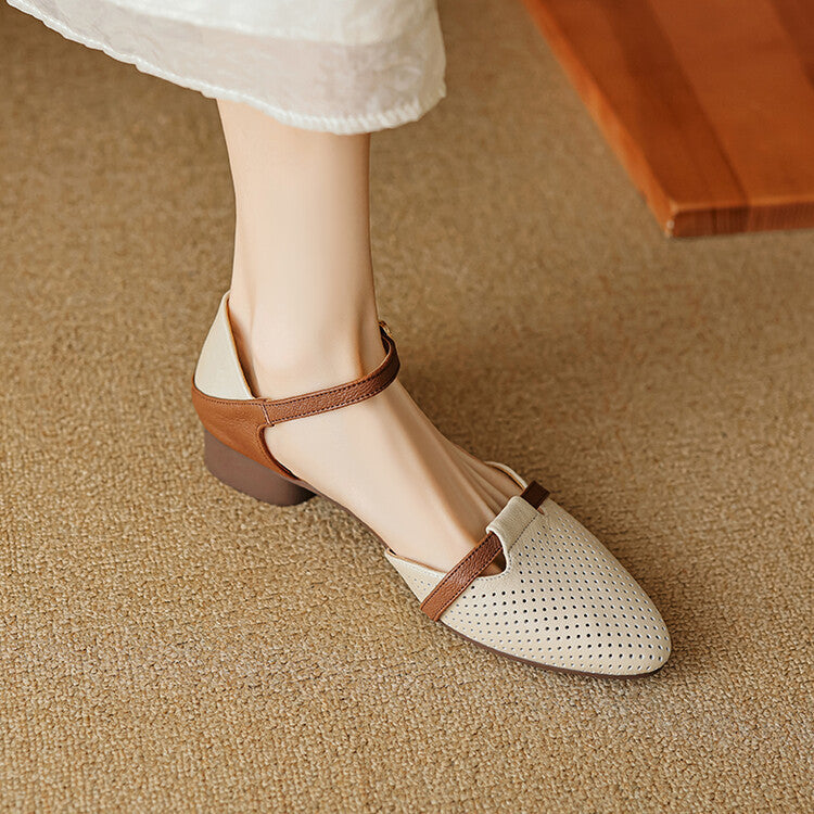 Lizel Genuine Leather Heels