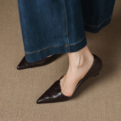 Elar Genuine Leather Heels