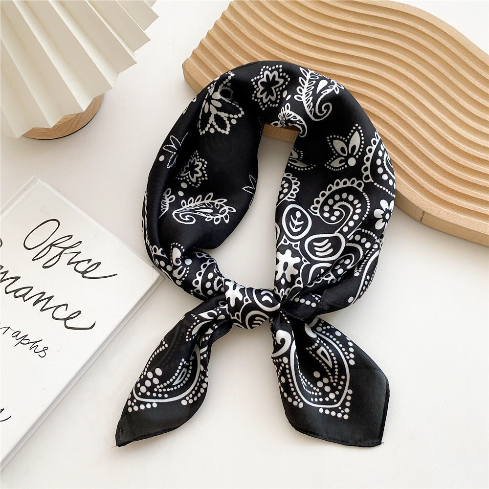 Women Satin Scarf Printed
