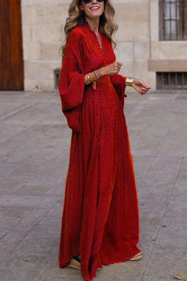 Women's Printed Maxi Dress Elegant Casual Wear