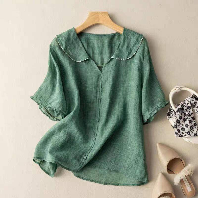 Ella | Women’s Button Front Short Sleeve Top