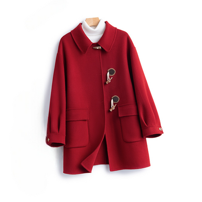 Womens Wool Duffle Coat - 
Fashinoza