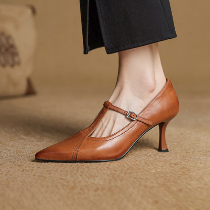 Lorena Genuine Leather Heels