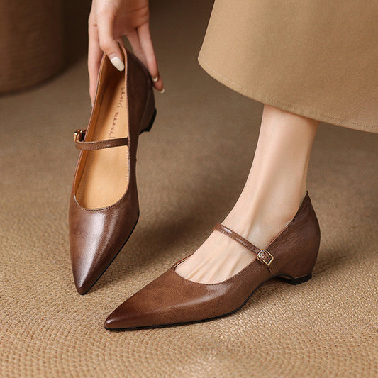 Felcia Genuine Leather Heels