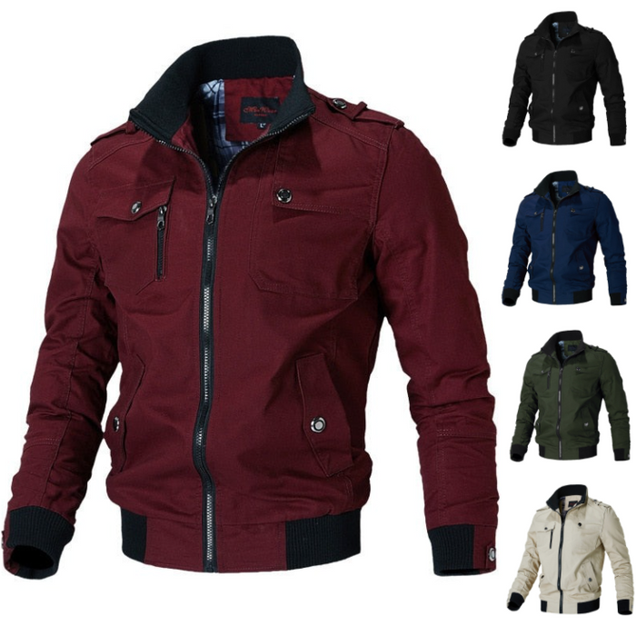 Men's Bomber Jacket Lightweight Zipper Pockets