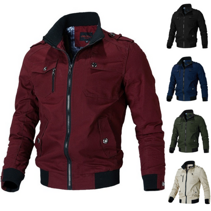 Men's Bomber Jacket Lightweight Zipper Pockets
