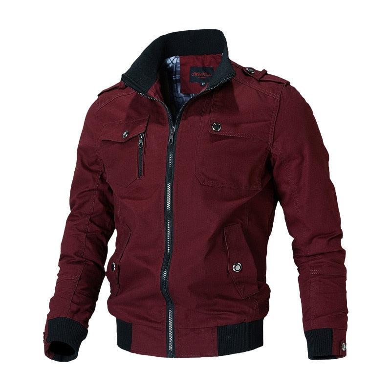 Men's Bomber Jacket Lightweight Zipper Pockets