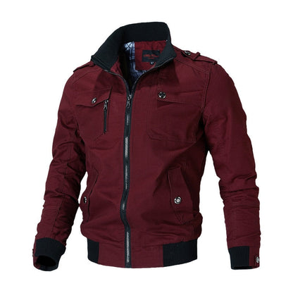 Men's Bomber Jacket Lightweight Zipper Pockets