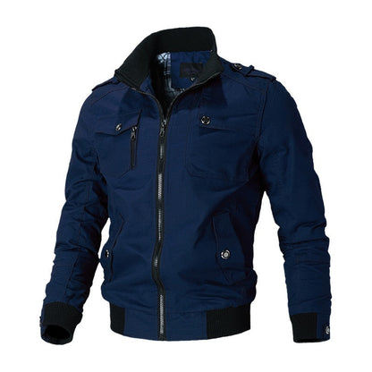 Men's Bomber Jacket Lightweight Zipper Pockets