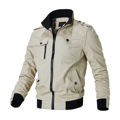 Men's Bomber Jacket Lightweight Zipper Pockets