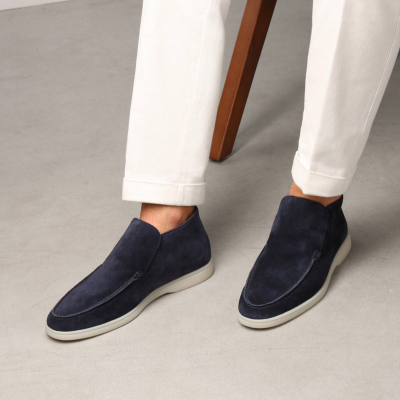 Men's Suede Loafer Shoes Classic Brown