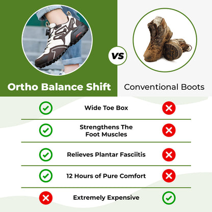 Orthopedic Hiking Shoes for Men Leather Walking Sneakers with Arch Support and Zip