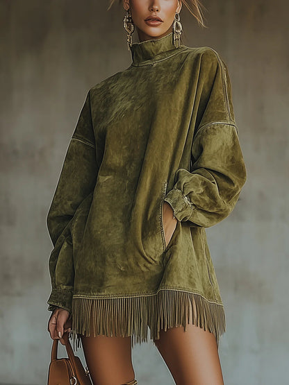Women's Fringe Dress Cozy - Fashinoza