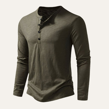 Men's Long Sleeve Cotton Polo Shirt