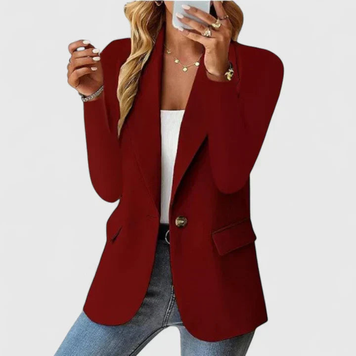 Women's Single Button Tailored Blazer
