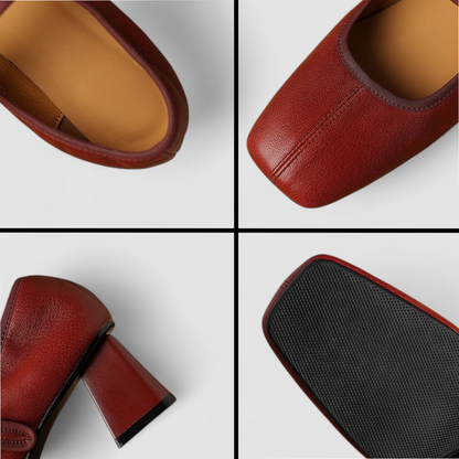 Women's Square Toe Block Heels