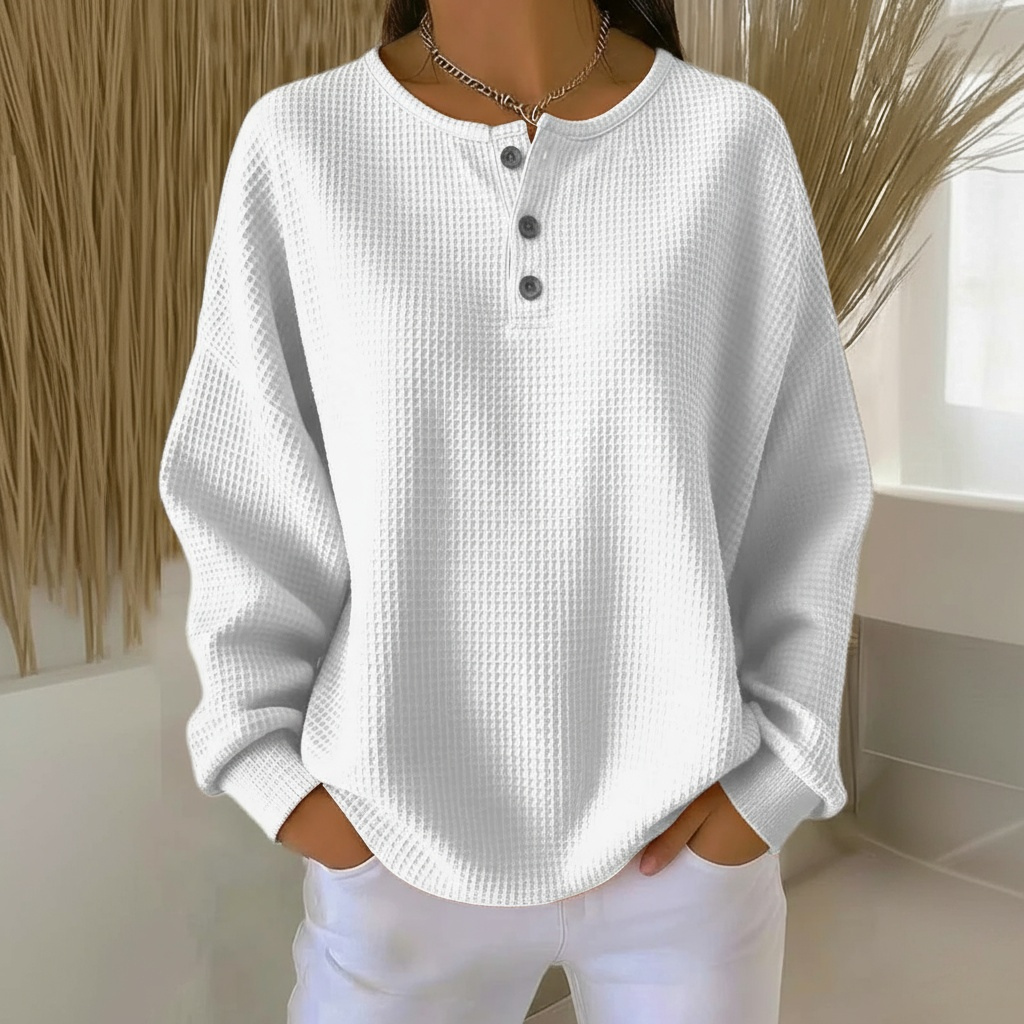 Women's Oversized Henley Pullover
