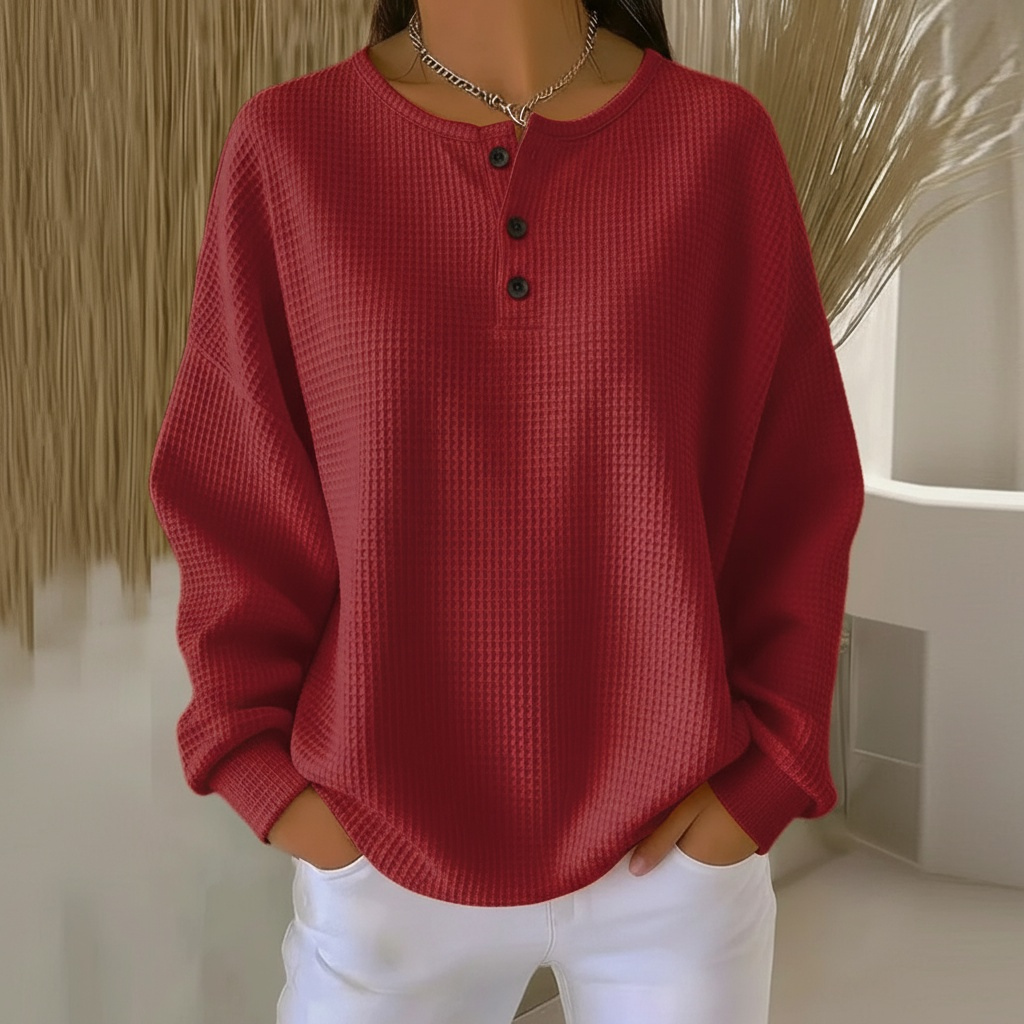 Women's Oversized Henley Pullover