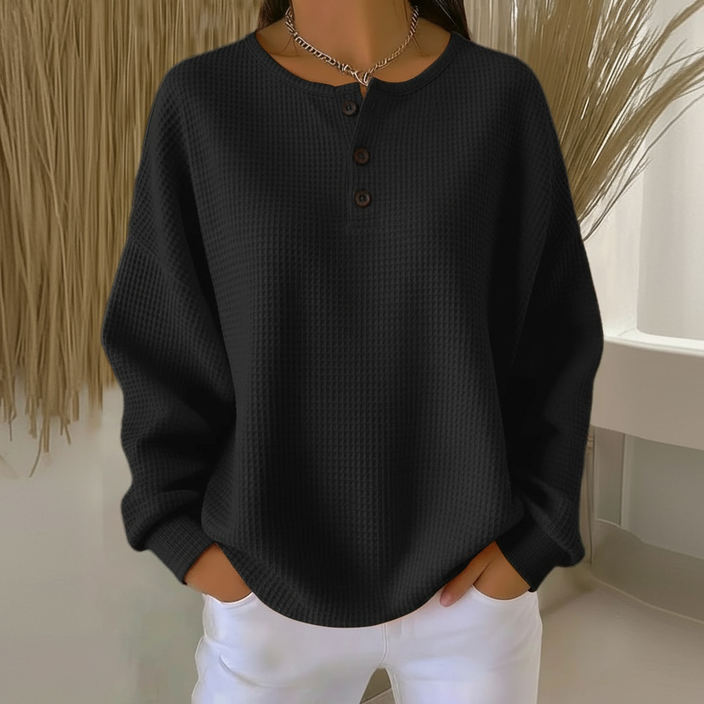 Women's Oversized Henley Pullover