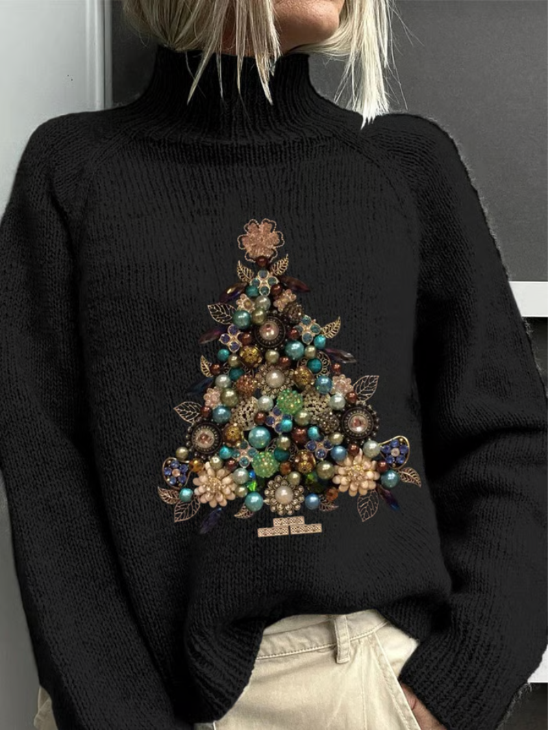 Women's Elegant Christmas Sweater - Fashinoza