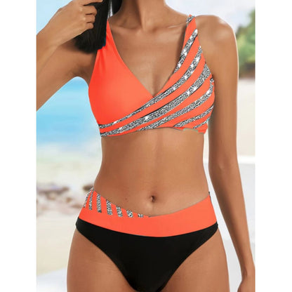 Women's Halter Printed Swimsuit Beachwear