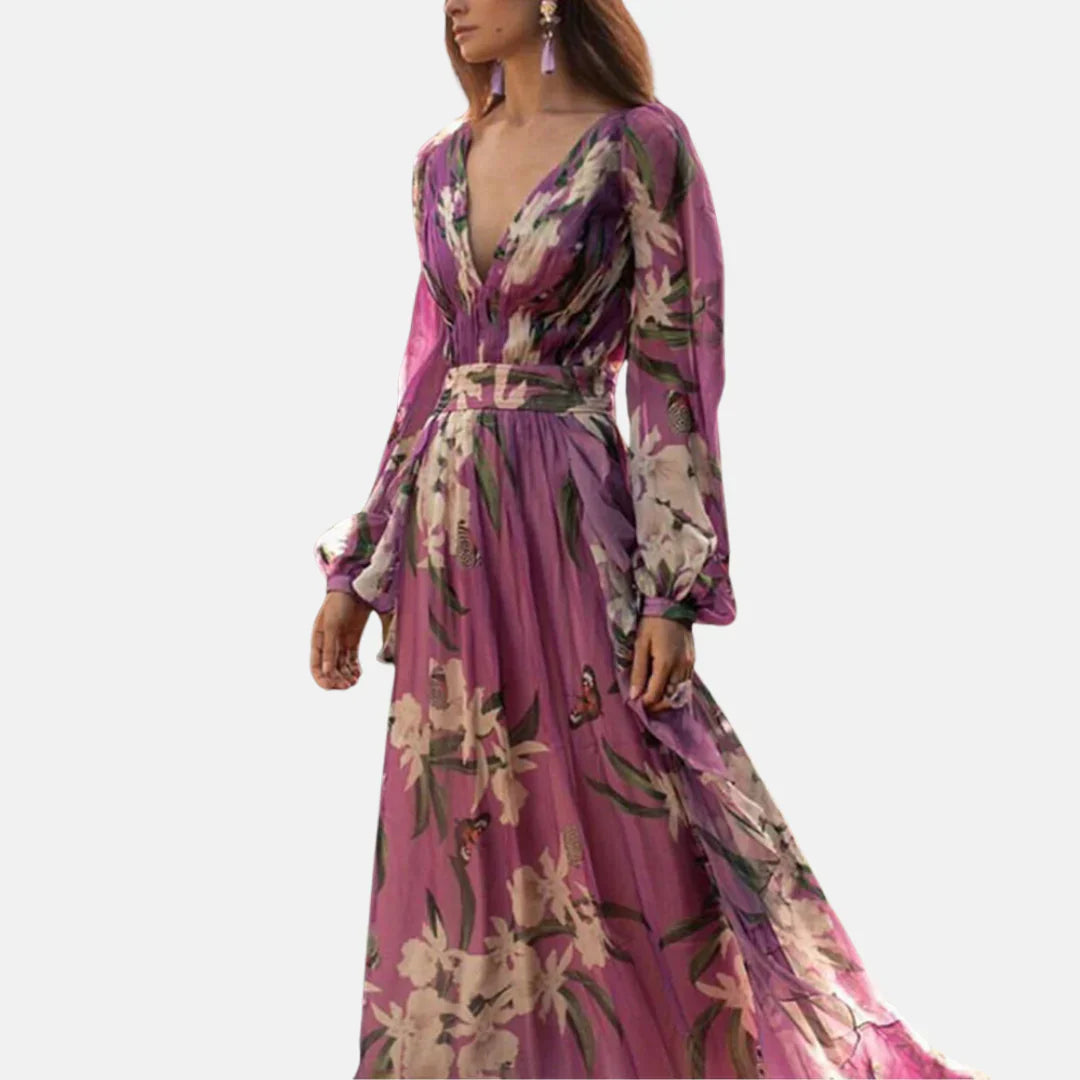 Women's Flounce Summer Dress Elegant Trendy - Fashinoza