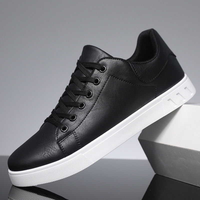 Men's Low- Lace-Up Sneakers White Sole Casual