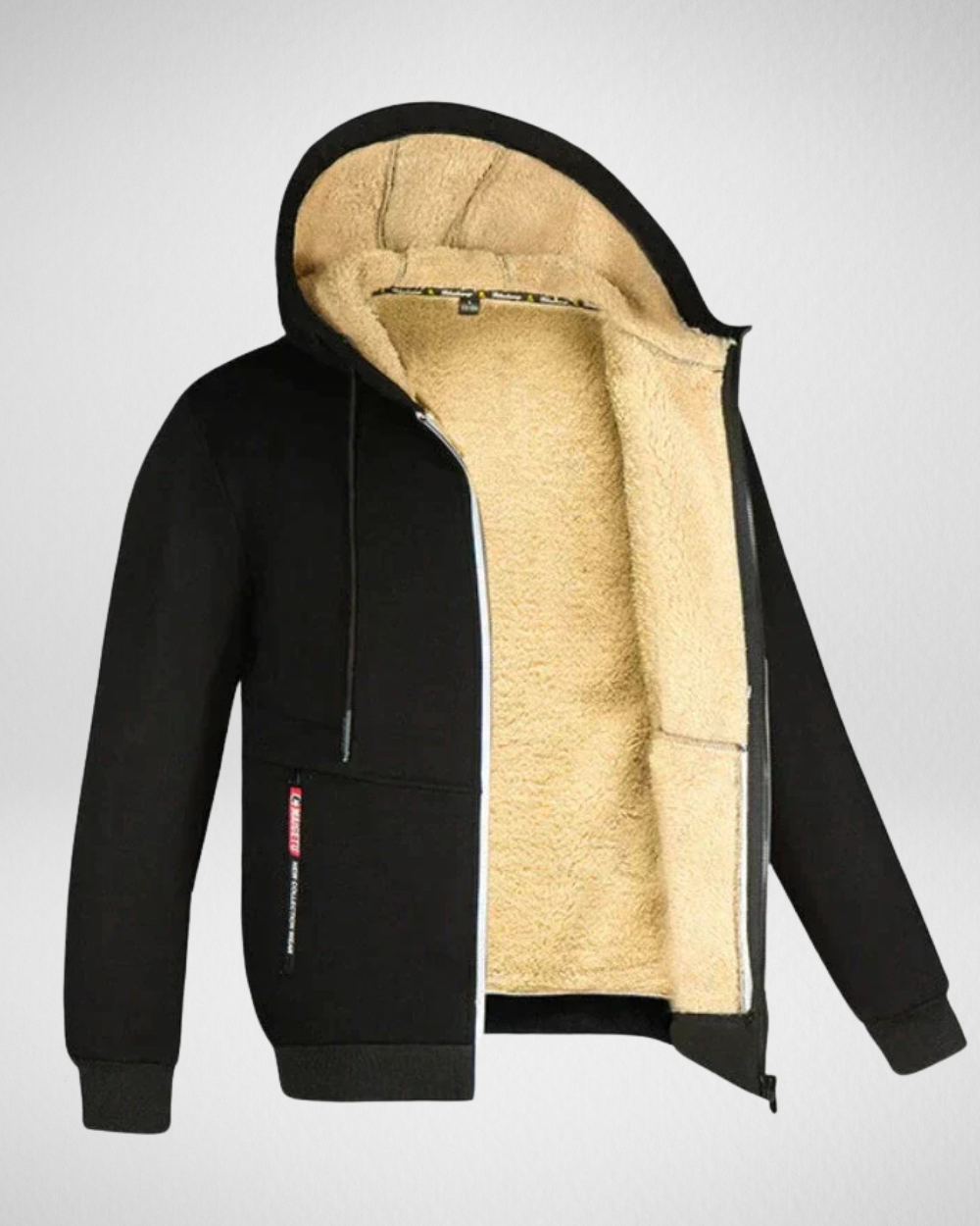 Men’s Winter Plush-Lined Zip Hoodie