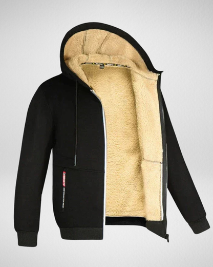 Men’s Winter Plush-Lined Zip Hoodie