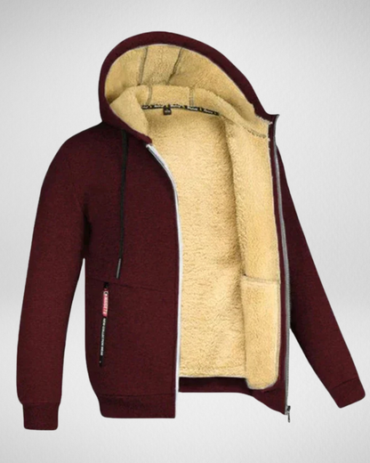 Men’s Winter Plush-Lined Zip Hoodie