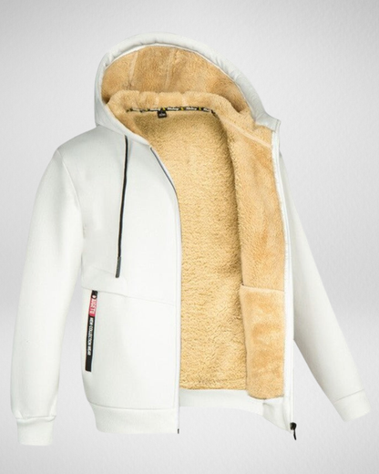 Men’s Winter Plush-Lined Zip Hoodie