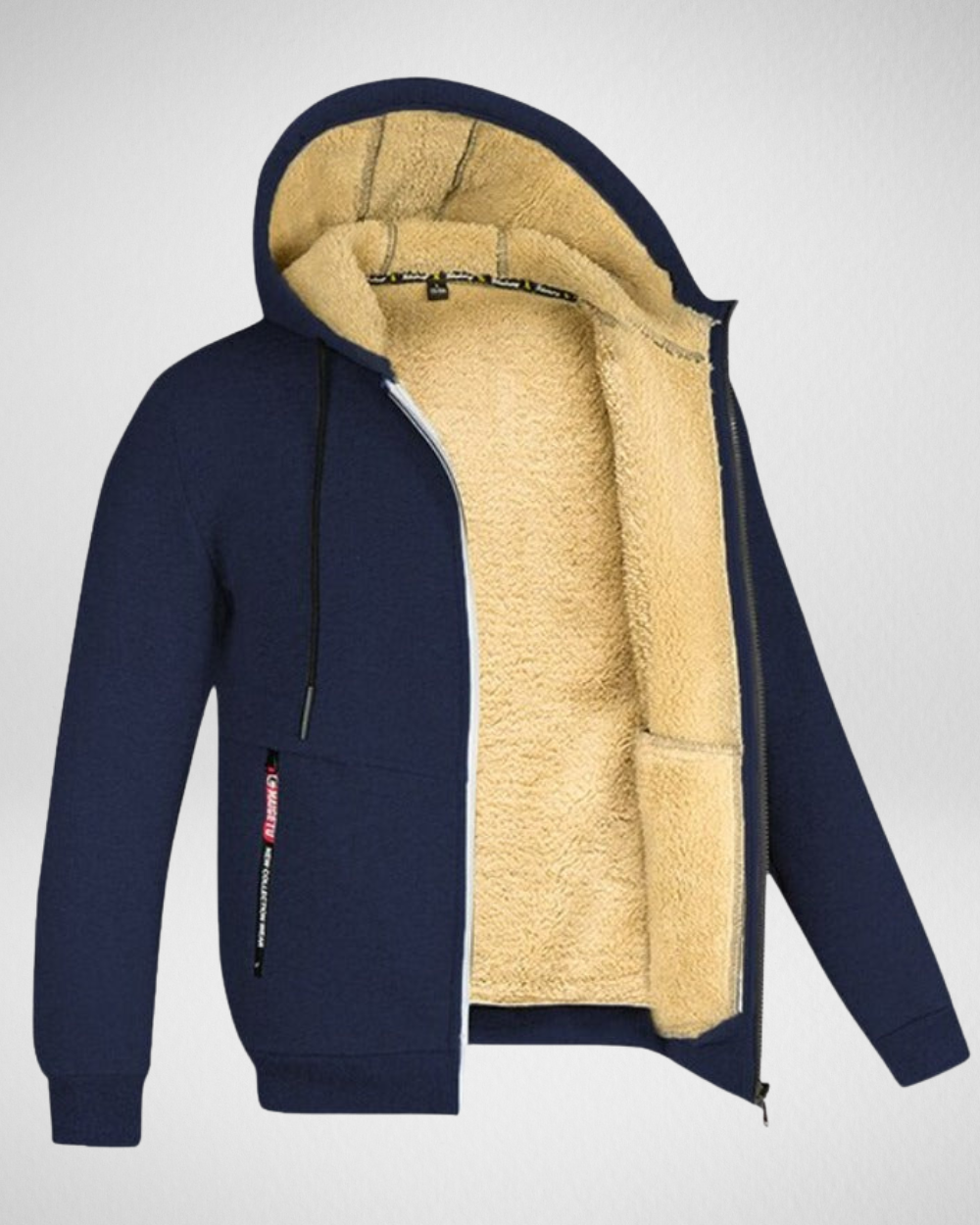 Men’s Winter Plush-Lined Zip Hoodie