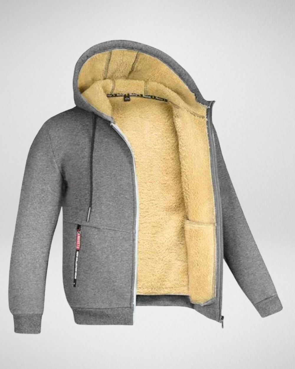 Men’s Winter Plush-Lined Zip Hoodie
