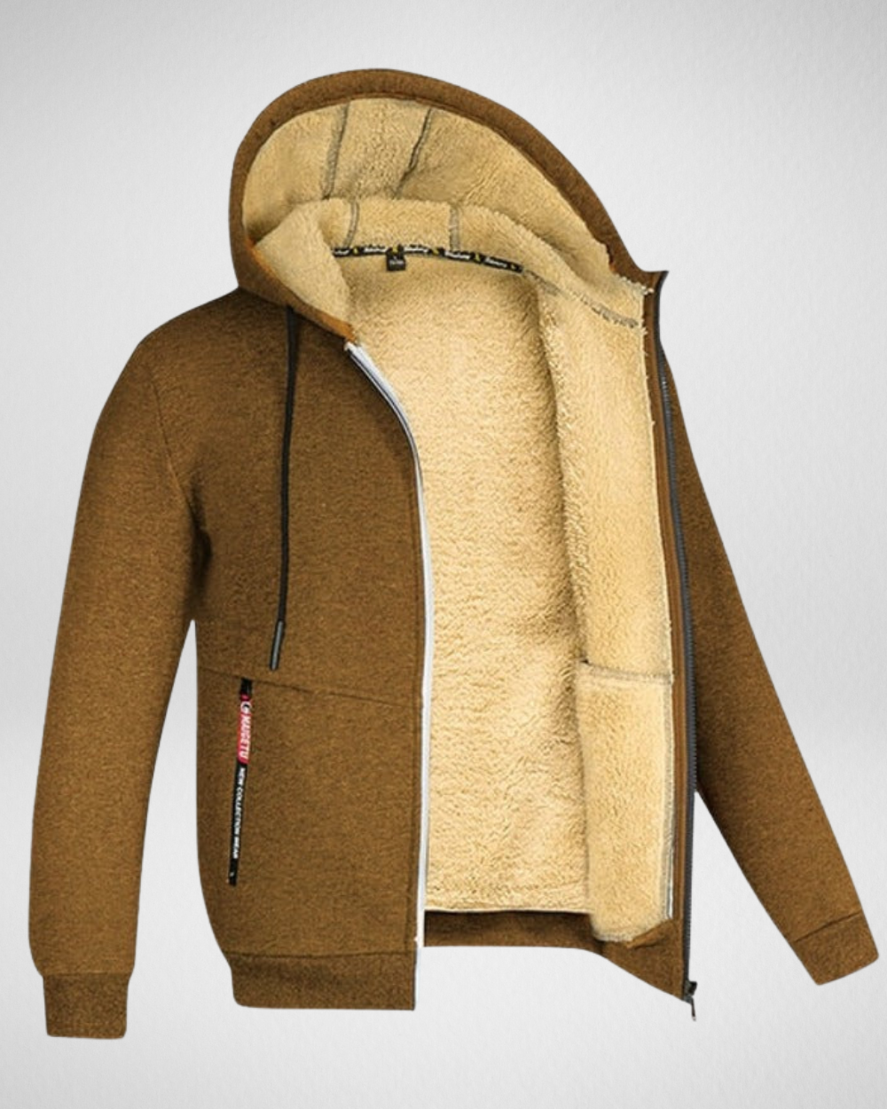 Men’s Winter Plush-Lined Zip Hoodie