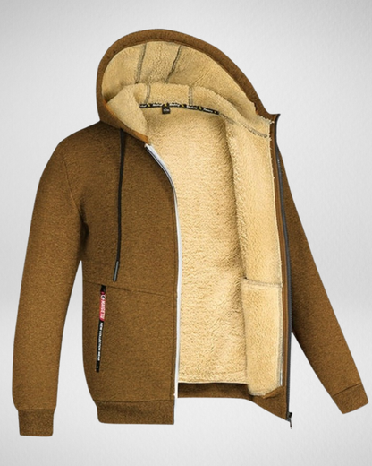 Men’s Winter Plush-Lined Zip Hoodie